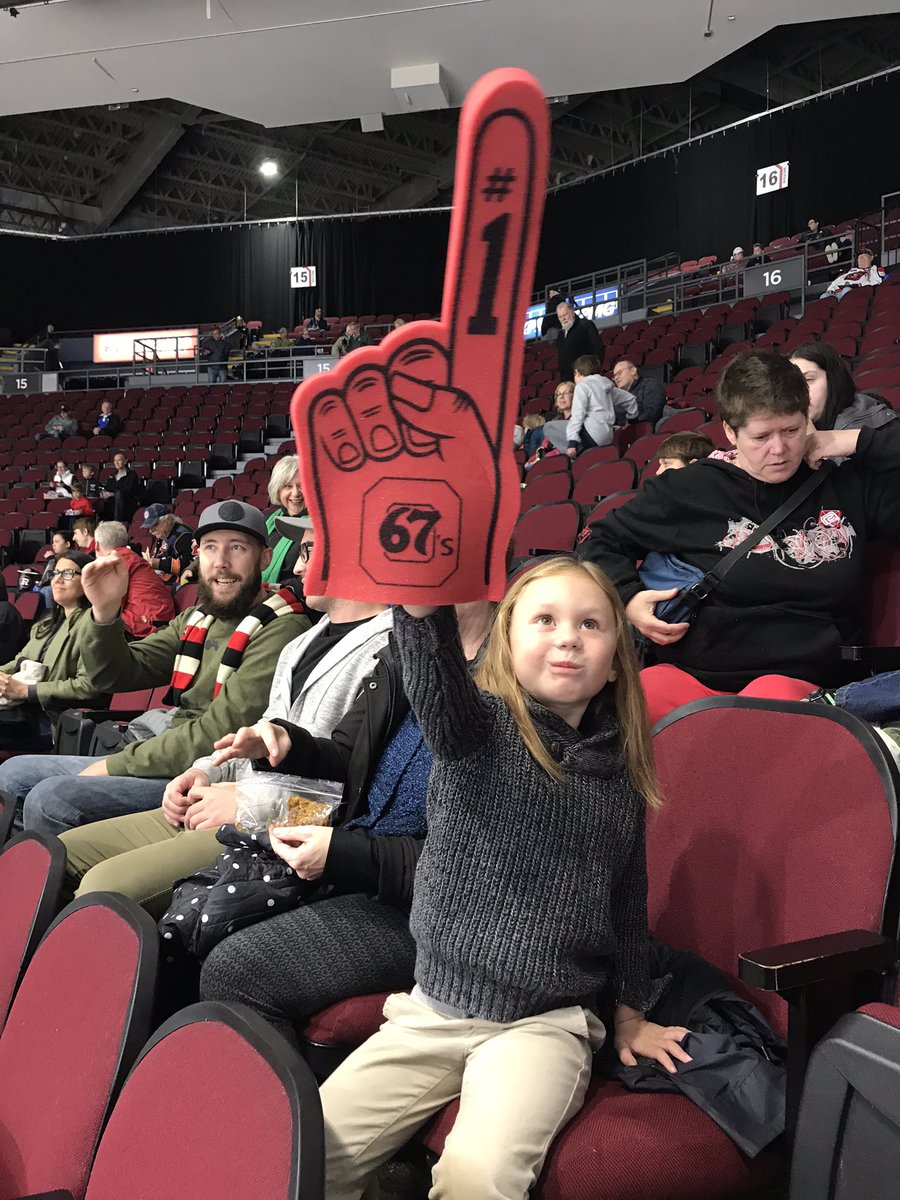 thegoudalife's tweet photo. Babes first @Ottawa67sHockey game! #noquit https://t.co/yS6IgGb4RW