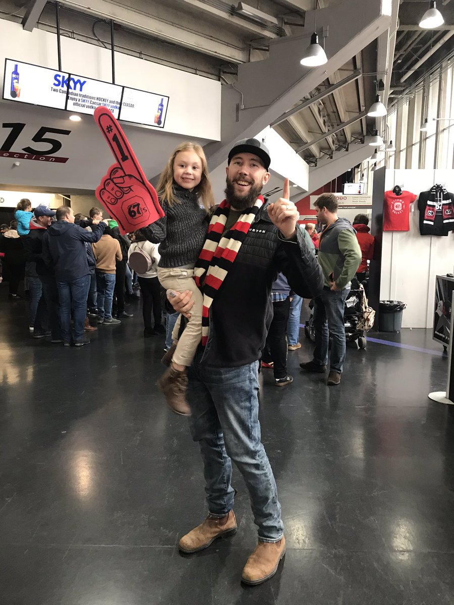 thegoudalife's tweet photo. Babes first @Ottawa67sHockey game! #noquit https://t.co/yS6IgGb4RW