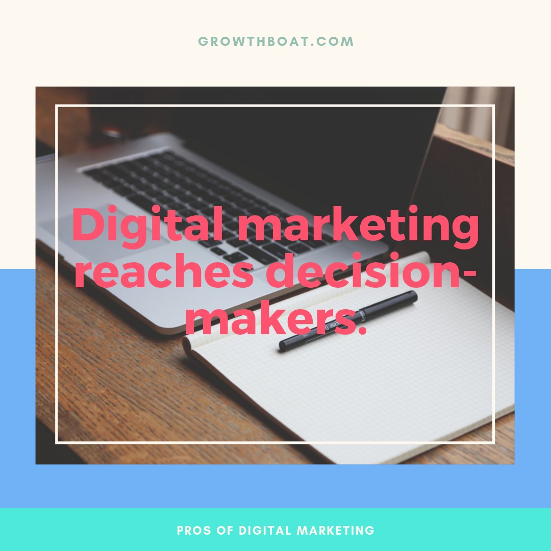 This means you get to reach the people who decide how to spend their money instead of reaching only the people who need to ask someone else if they can buy what you’re offering.

#growthboat #digitalmarketing #businesshack #socialmedia #facebookads #delegate