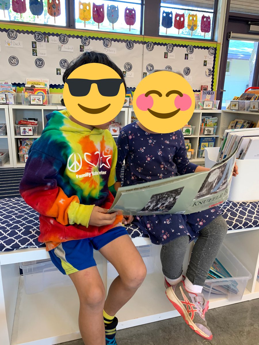 MissKimsKinders's tweet photo. Storybook readers worked with partners today in K. We worked to seesaw read, use our tools and make it sound right! Readers know there are many ways to read an old favorite. #ReadersRetell #SeesawRead #Partners @TCRWP @MissDugansKs @OakPrincipal @lasdk8 https://t.co/MKDJxnMMeE