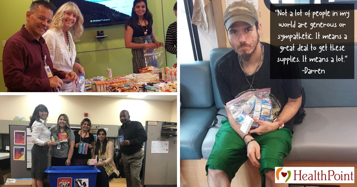 HealthPointCHC's tweet photo. HealthPoint care goes beyond our clinic walls. This summer, our staff donated more than 10,000 hygiene & food items to create Care Kits for patients experiencing homelessness. Our Mobile Medical team is now delivering these kits to folks ou... #HealthyTogether #HeartofHealthPoint https://t.co/vxNjTthlNr