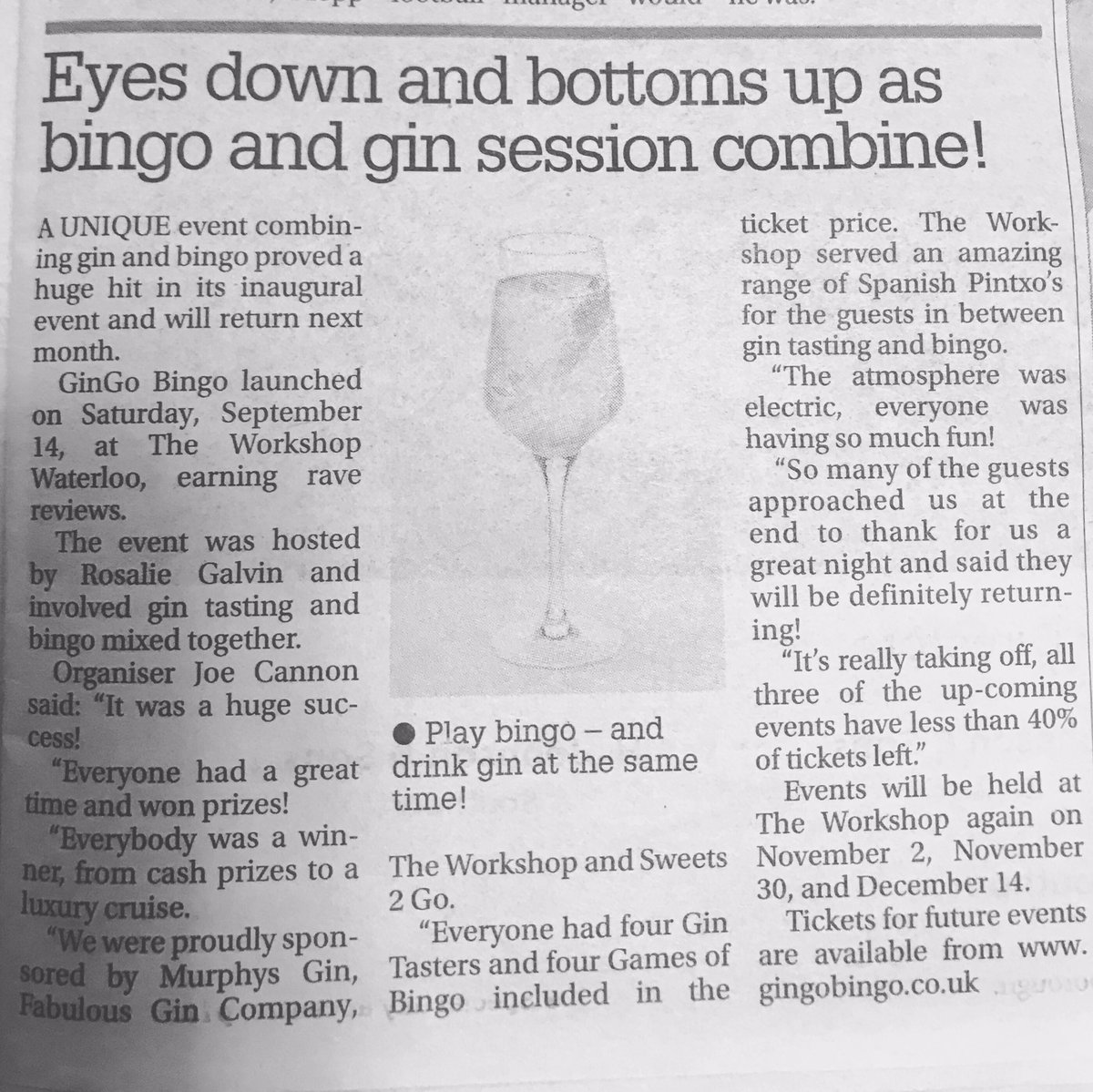 GinGo in the Visiter this week 😜😁
gingobingo.co.uk