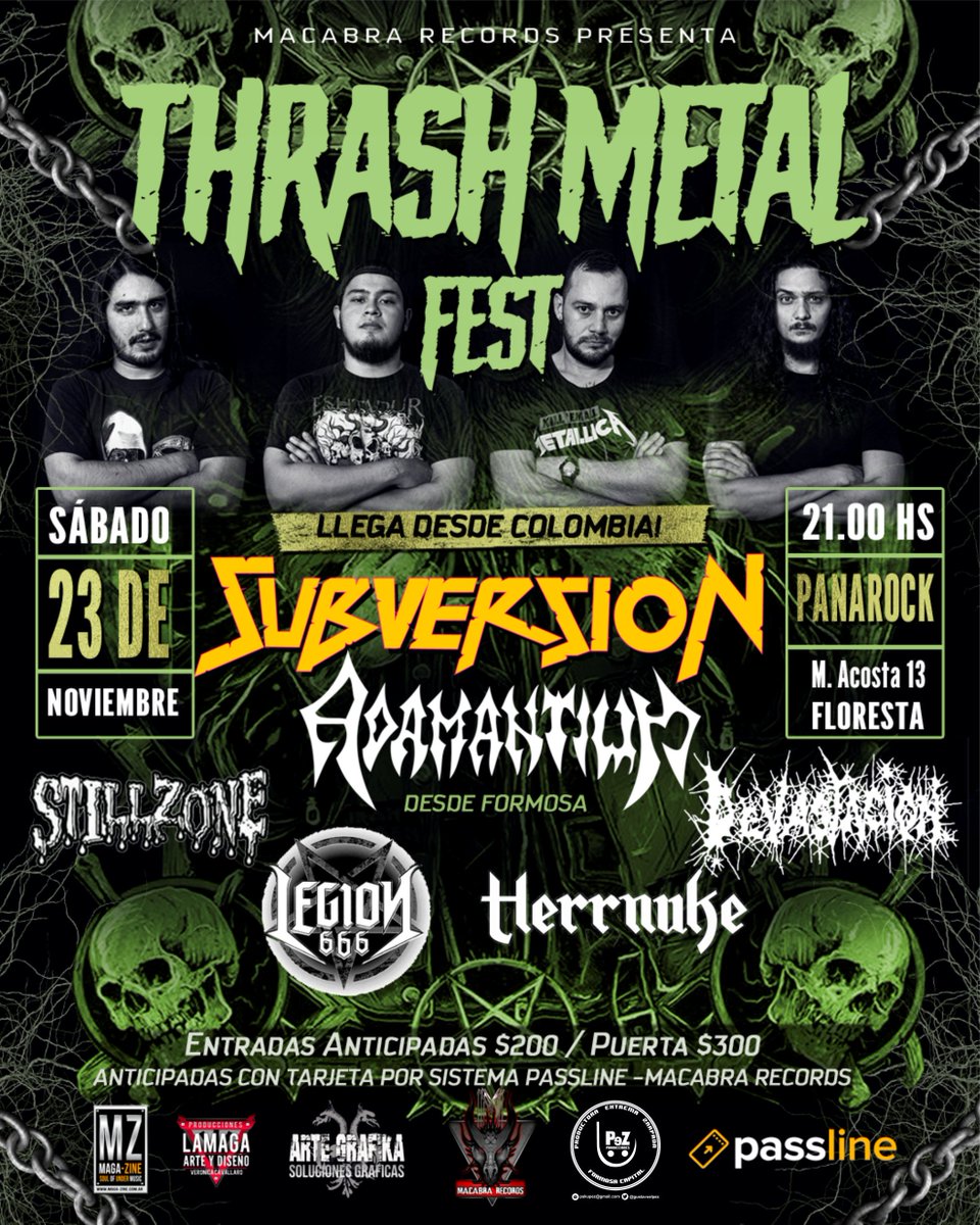 gustavoelpez's tweet photo. Llegamos a la Capital Argentina por 1ra ves despues de años de autogestion banda Underground #Adamantium Thrash Metal, de mi provincia #Formosa, en el marco del #ThrashMetalFest Organizado por #MacabraRecord, a llevarse acabo el dia Sabado 23 de Noviembre en #PanaRock BsAs.- https://t.co/xST8DC03WZ