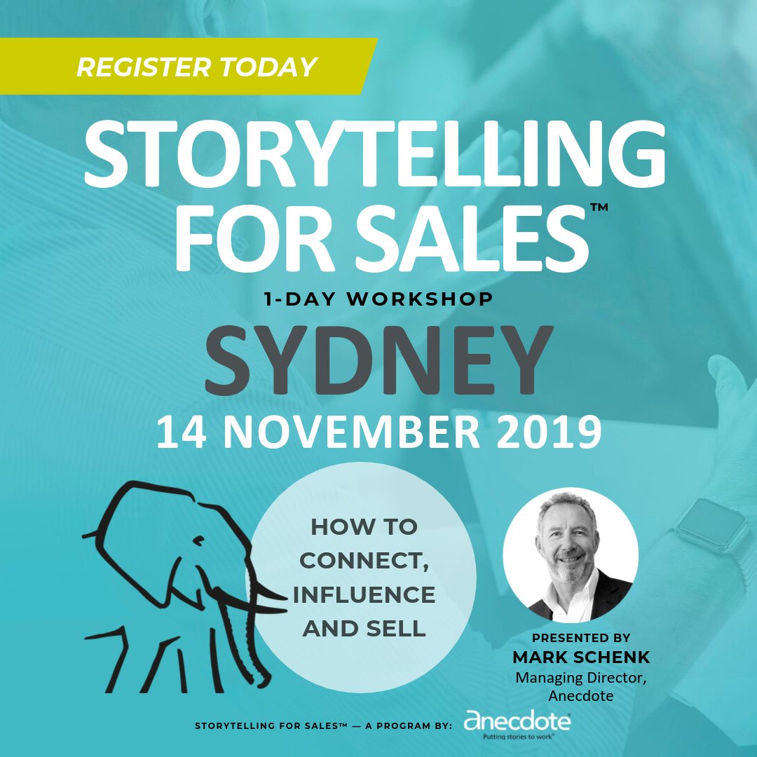 In a few weeks time, I’ll be in Sydney to run Anecdote’s last public workshops for 2019. Head to buff.ly/2jtiH0k for more information. It would be great to see you there.