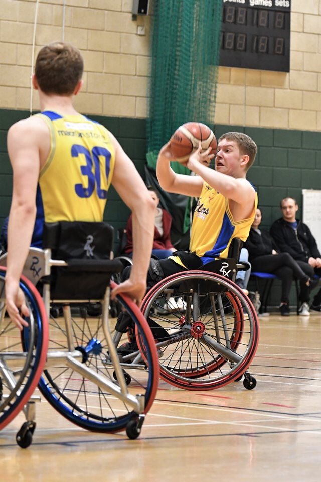 Ali_Wilson55's tweet photo. @BaildonCE The power of sport and support at @BaildonCE  was the reason this ex pupil @matty_wilson5 is doing so well so long after you all raised money for his first sports chair...now playing for @SteelersWBC and playing in Europe next year 🏀♿️ keep up the good work Baildon CE Primary. https://t.co/wa2f8aAntN