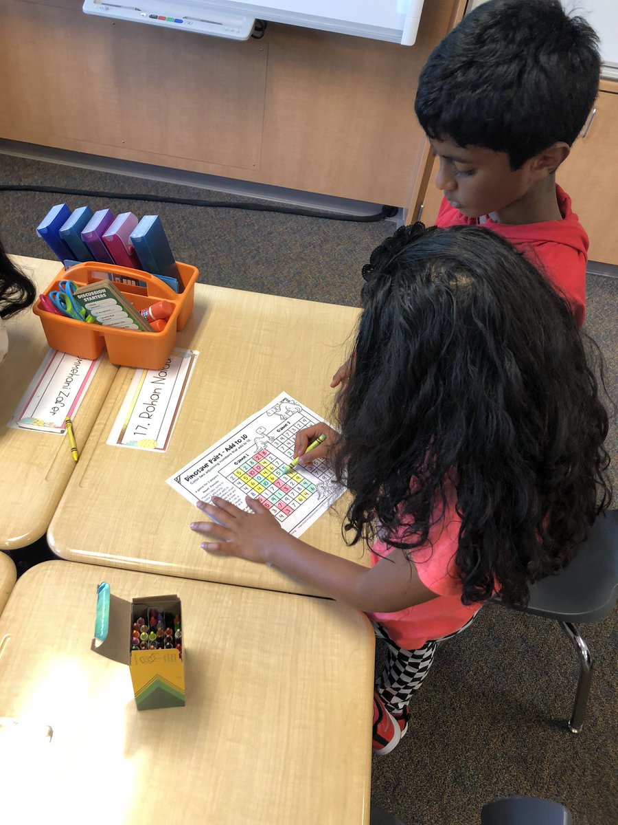 MissLittlejohn2's tweet photo. #mathcenters have officially begun and the kiddos are loving them! Nothing better than learning through fun, engaging games in which they can be collaborative and practice teamwork! #mathisfun @AESowls https://t.co/hcKYZK8h8Q