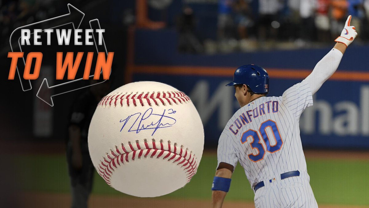 Mets's tweet image. 🛴 RT TO WIN 🛴

Retweet this for your chance to win a @mconforto8 autographed baseball! ⚾️ ✍️