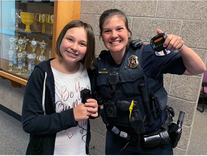 PoudreSchools's tweet photo. We are so proud of the creative problem solvers in our schools! This amazing seventh grade student designed and 3D printed a radio part for her school resource officer! #PumasLearning #PSDProud https://t.co/A3MlHHoY5F https://t.co/pGoQeJy7ho