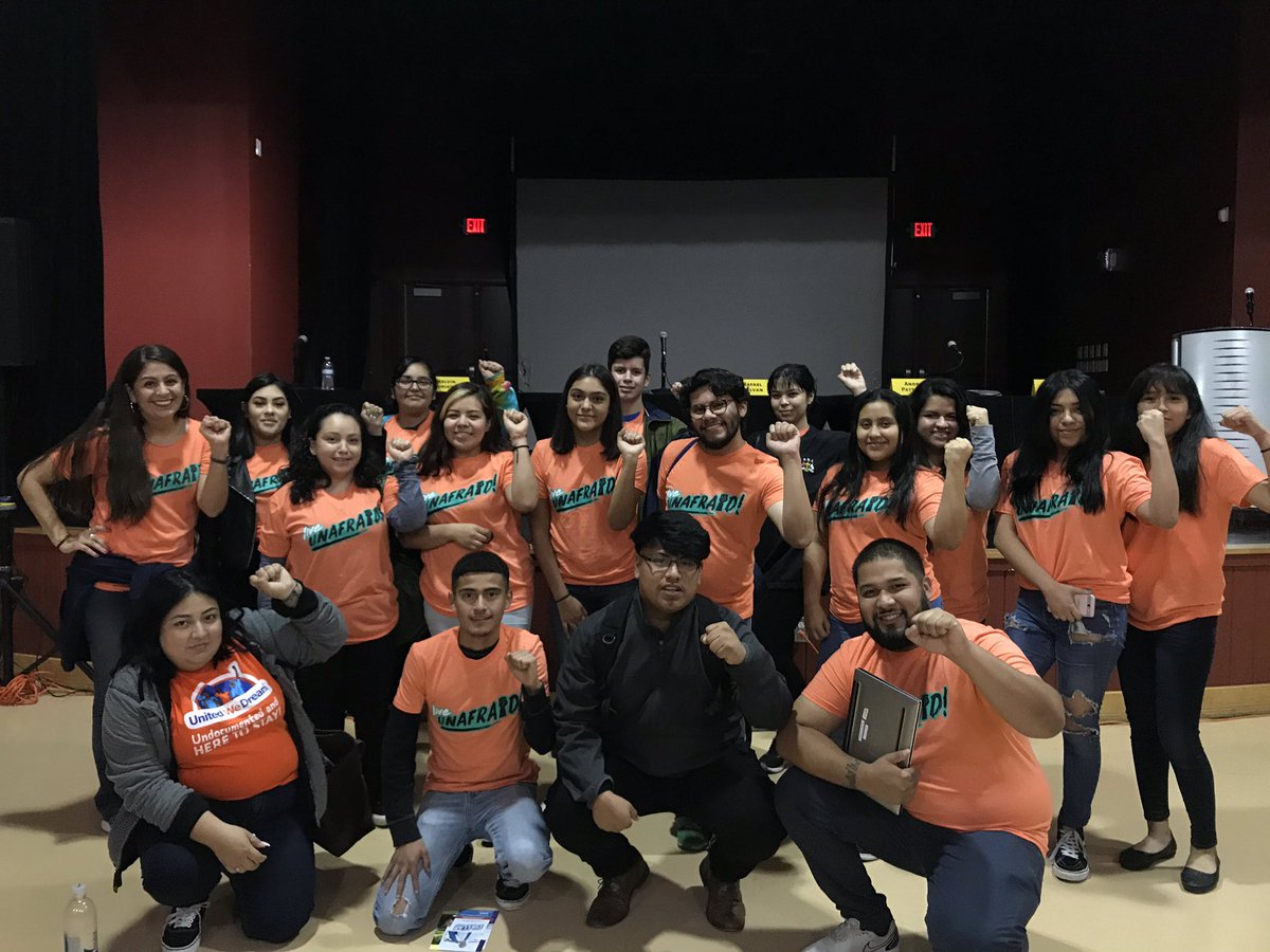 UWDTexas's tweet photo. This weekend, our Houston youth showed up to the City Council Dist J Candidate Forum to let our public officials know: we will be holding you accountable on ALL levels of government! Immigrant youth are #HereToStay https://t.co/9D3VbXe1M2