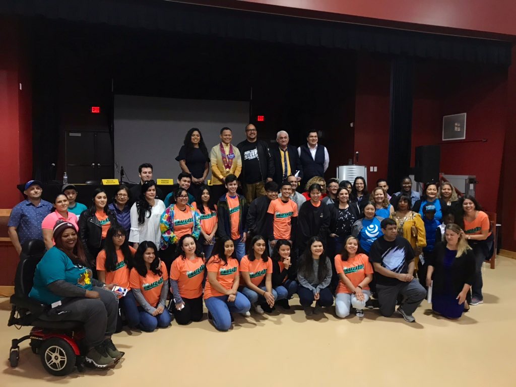 UWDTexas's tweet photo. This weekend, our Houston youth showed up to the City Council Dist J Candidate Forum to let our public officials know: we will be holding you accountable on ALL levels of government! Immigrant youth are #HereToStay https://t.co/9D3VbXe1M2