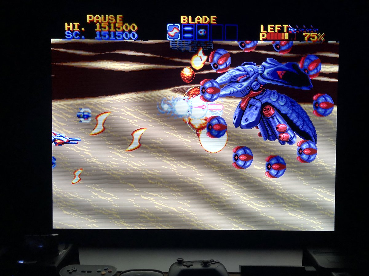 Betagarci's tweet image. Pero que bonico es... y que muñones soy
Bueno han caído algunos... 😂
 #thunderforceIV
#megadrive