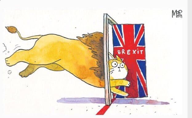 Blunt Brexit cartoon in the Bangkok Post #CrazyIsland  #ThisIsBrexit