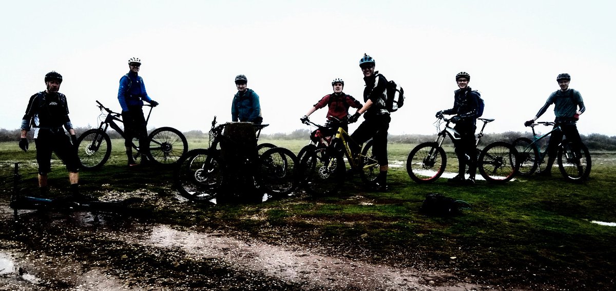 toleranceart's tweet photo. Never Mind the Quantocks, we got the Band together at the weekend! Going for that indie album cover look... #mtb #ukmtbchat https://t.co/FCUvtGSRml