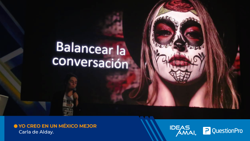 questionpro_es's tweet photo. En #IdeasAMAI, Carla invita a construir un cambio en la narrativa de México🇲🇽 Pero, ¿cómo se consigue?
La respuesta es: balanceando la conversación. Ya no solo es hablar del México rosa, sino hablar de un todo #QuestionProLive🔴 https://t.co/mtO1EEXQ9C