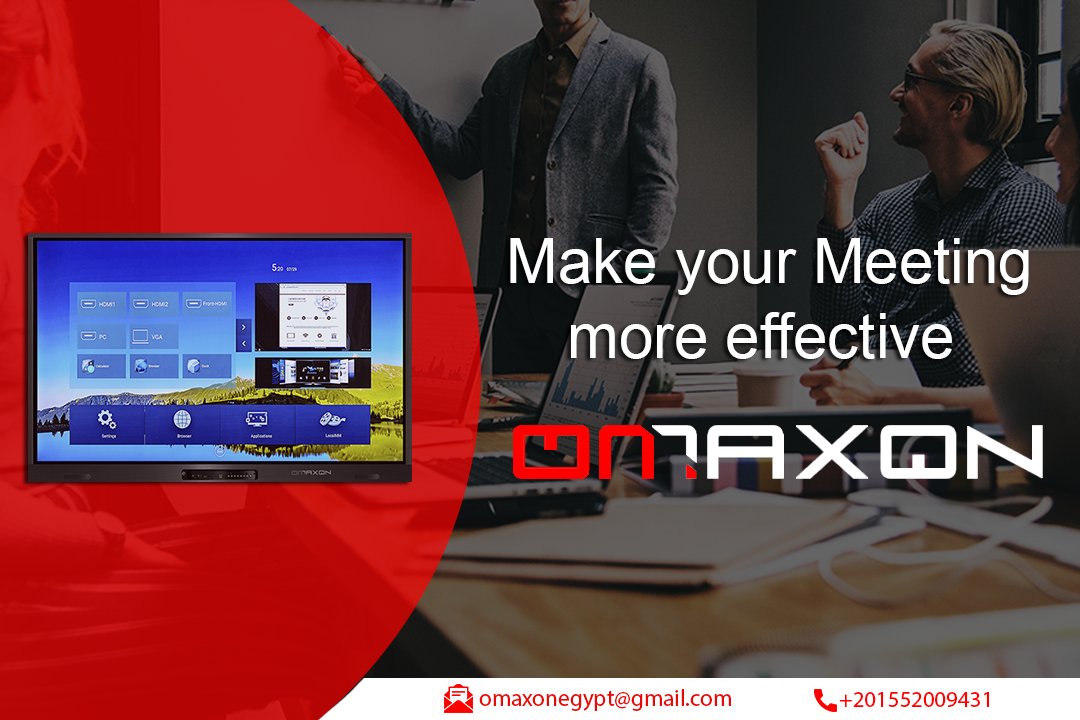 OmaxonEgypt's tweet photo. Add it to your #company
interactive flat panel 4K for business meeting 
#business #company #interactivedisplay #omaxon_egypt #omaxon #technology #technologyjobs #شاشات_تفاعليىة https://t.co/MgZcq8M3G8