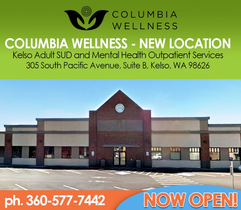 Our Kelso SUD and Mental Health Outpatient Services has moved! Please update your records with our new address and phone number.
Columbia Wellness
Kelso Adult SUD and Mental Health Outpatient Services
305 South Pacific Ave, Ste B
Kelso, WA 98626 #pacificnw #kelso #mentalhealth