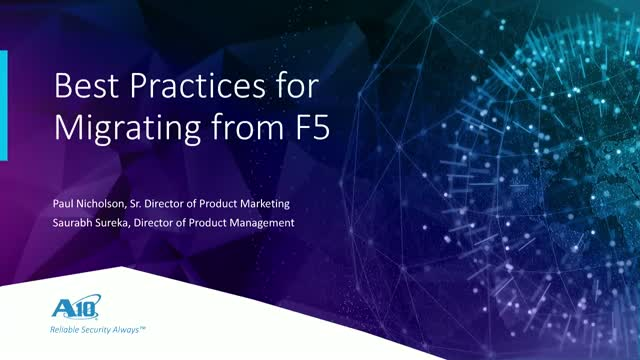 A10Networks's tweet photo. Join @paulnicholson20 in this webinar as he presents alternatives for F5 BIG-IP customers wishing to modernize their infrastructures https://t.co/5n9oIEmf1D via @BrightTALK #ADC #CyberSecurityOctober https://t.co/sbAjeyN35E