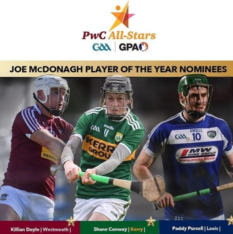 Congratulations to Shane Conway on his PwC GAA/GPA Joe McDonagh Player of the Year nomination.
📸 <a href="/gaelicplayers/">GPA</a>