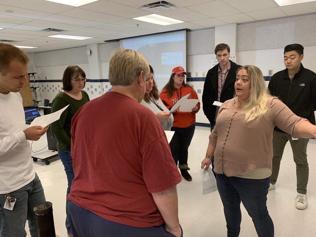 SHES_Dolphins's tweet photo. Our self-contained teachers shared their professional knowledge with general education teachers & staff around best practices with behavior looking at data collection & antecedents #FCPSR2 https://t.co/vbGbmkiFDz