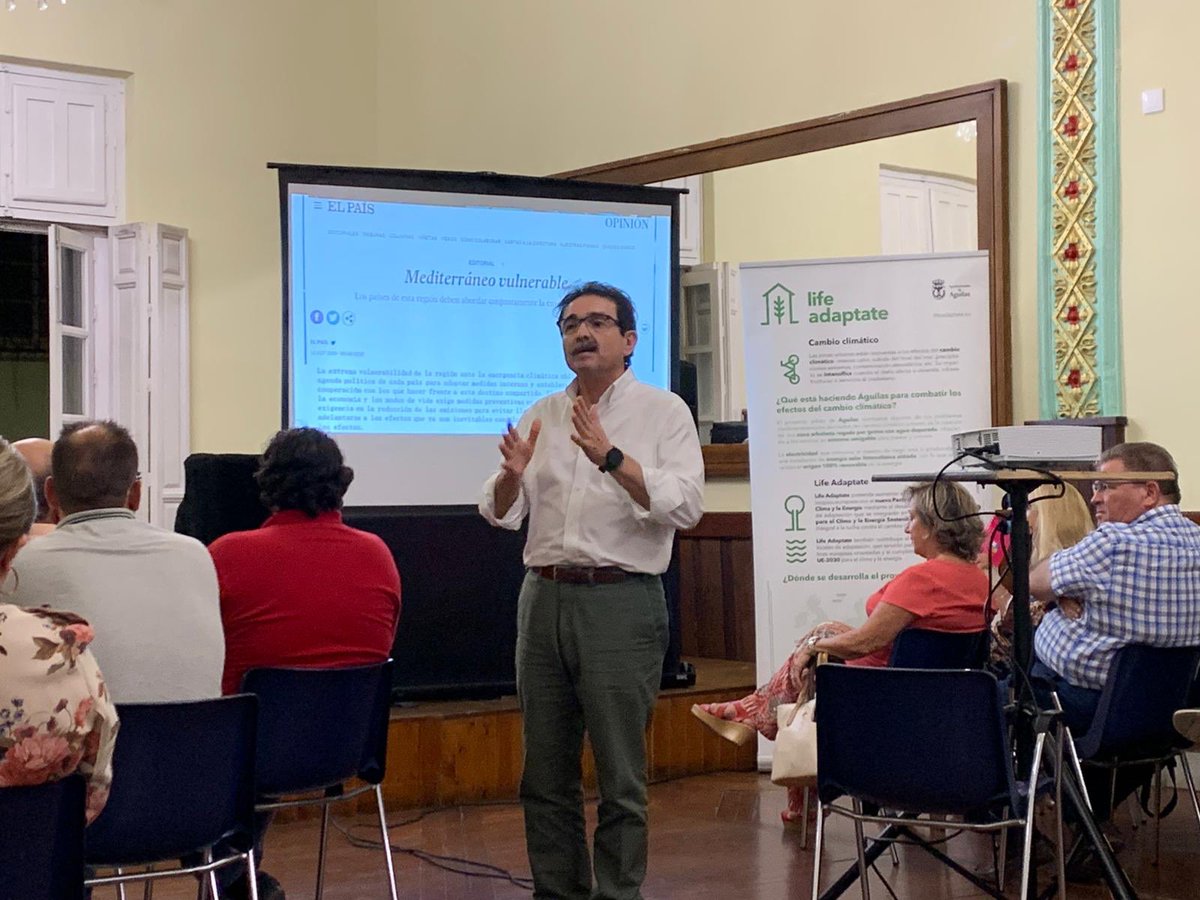 Jornadas de participación Plan de Adaptación al Cambio Climático <a href="/LIFEAdaptate/">@LIFEAdaptate</a> <a href="/JPDelgadoEnergy/">Jose Pablo Delgado</a> #AguilasPACES