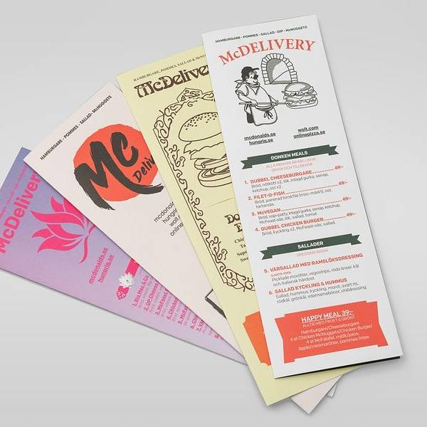 Danovate's tweet image. McDonalds mimics local pizza, Chinese, Thai and Indian takeout menus in Sweden to launch it&apos;s delivery service... quite ingenious.
•
#brandmagic #creativeconcept #ingeniousdesign #fastfooddelivery #deliveryeconomy @McDonalds