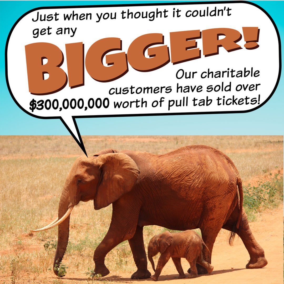 ASGPullTabs's tweet photo. It may not be billions served BUT we are on our way!  #ASGretailers  #ASGlocations  #ASGcharities  #pulltabs https://t.co/JzoaxR5J6g