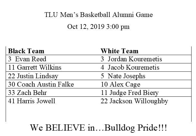 coachwacker's tweet photo. Huge THANKS to all the TLU Alumni who came back to the DOGHOUSE to play in our Alumni Game on Saturday!  We APPRECIATE you!  Go Bulldogs!
#JDYB #TLUHOOPS https://t.co/2Qvgw7lDuC