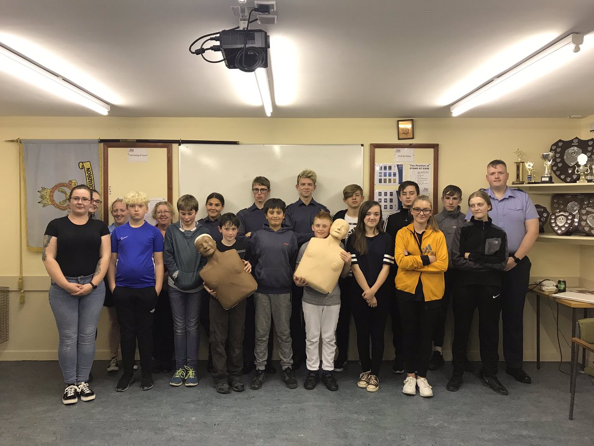 Spent tonight with <a href="/856Sqn/">Chirk Air Cadets</a> teaching Heartstart to the 11 Junior Cadets, plus a refresher for some senior cadets and staff. Well done all! A badge for your uniforms (once they get them), but importantly a life skill learnt.
