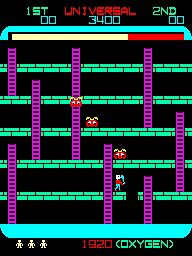 MagillaDT's tweet photo. Space Panic (1980) - Universal. I doubt many will remember this one but it was apparently the very first platform video game and the first digging game. Played it a few times in the arcade - seems to be an unappreciated and forgotten game. 🕹#SpacePanic #Universal https://t.co/8UVd3BJ3uj