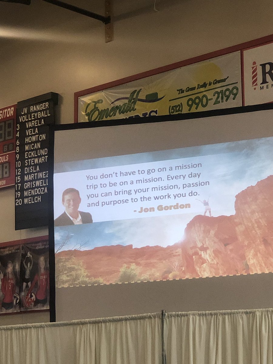 MissAs_Safari's tweet image. Powerful words from @JonGordon11  ❤️ “You don’t have to go on a mission trip to be on a mission. Every day you can bring your passion, mission and purpose to the work you do!”   #1LISD #LISDCIC #1YOU @RiverRidgeElem