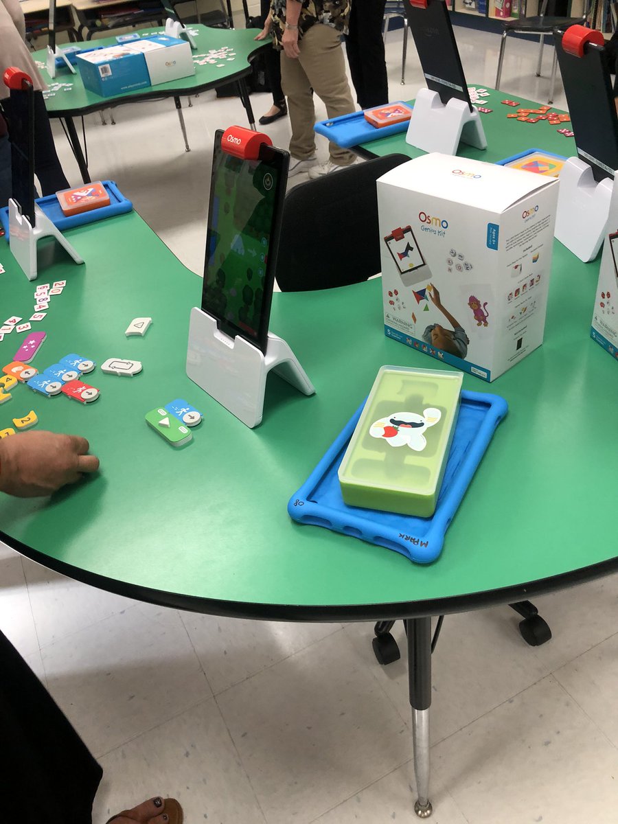 During today’s STEAM #PLC, Ts were #LearningThruPlay with #PlayOsmo.  #STEAMEdu #OsmoEdu #EdTechOB