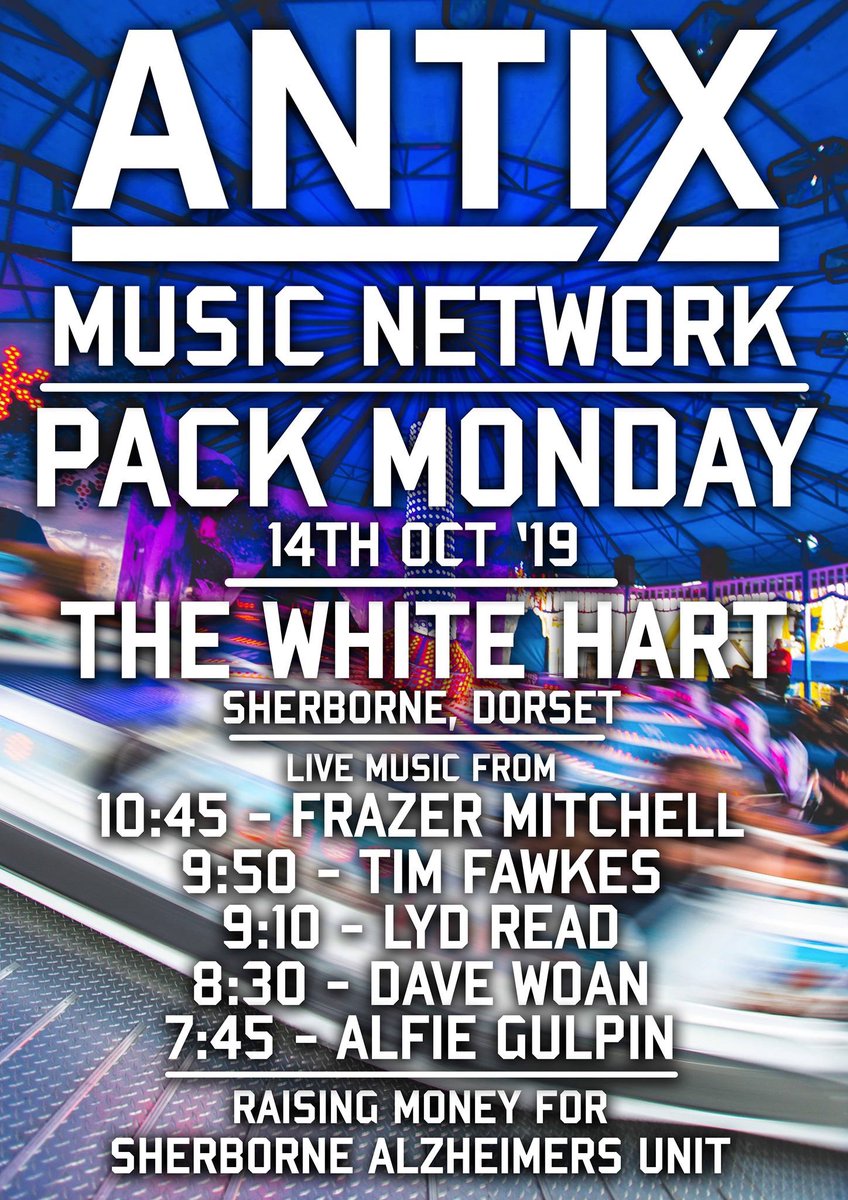 We’re having a great night at The White Hart with some fantastic live music, raising money for Sherborne Hospital Alzheimer’s Unit - a worthy cause - there’s still time to come down, see some live music and raise money for a very worthwhile cause :)