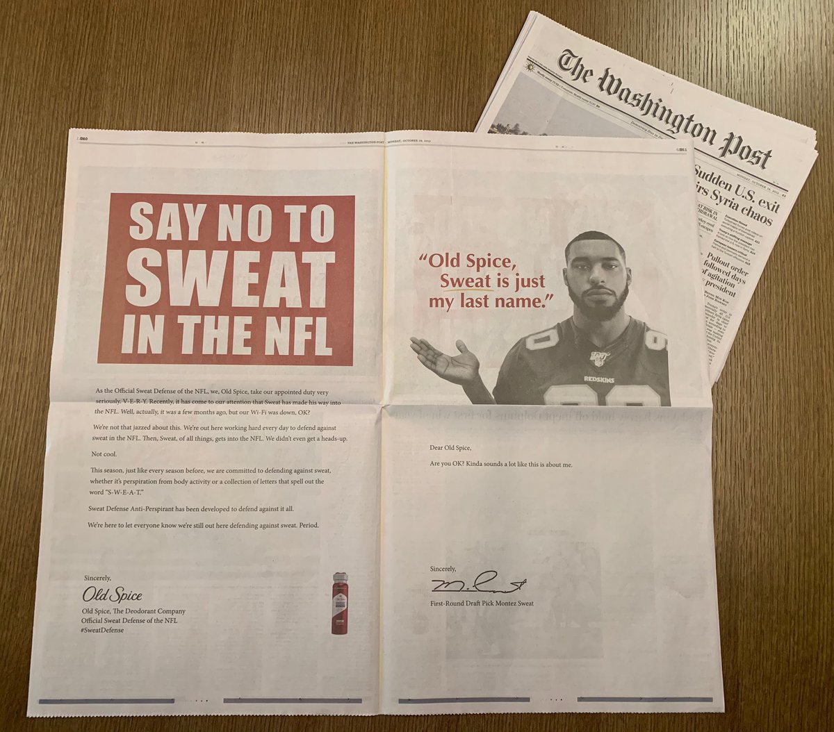 .<a href="/OldSpice/">Old Spice</a> Are y’all really serious? #SweatDefense #SponsoredObviously