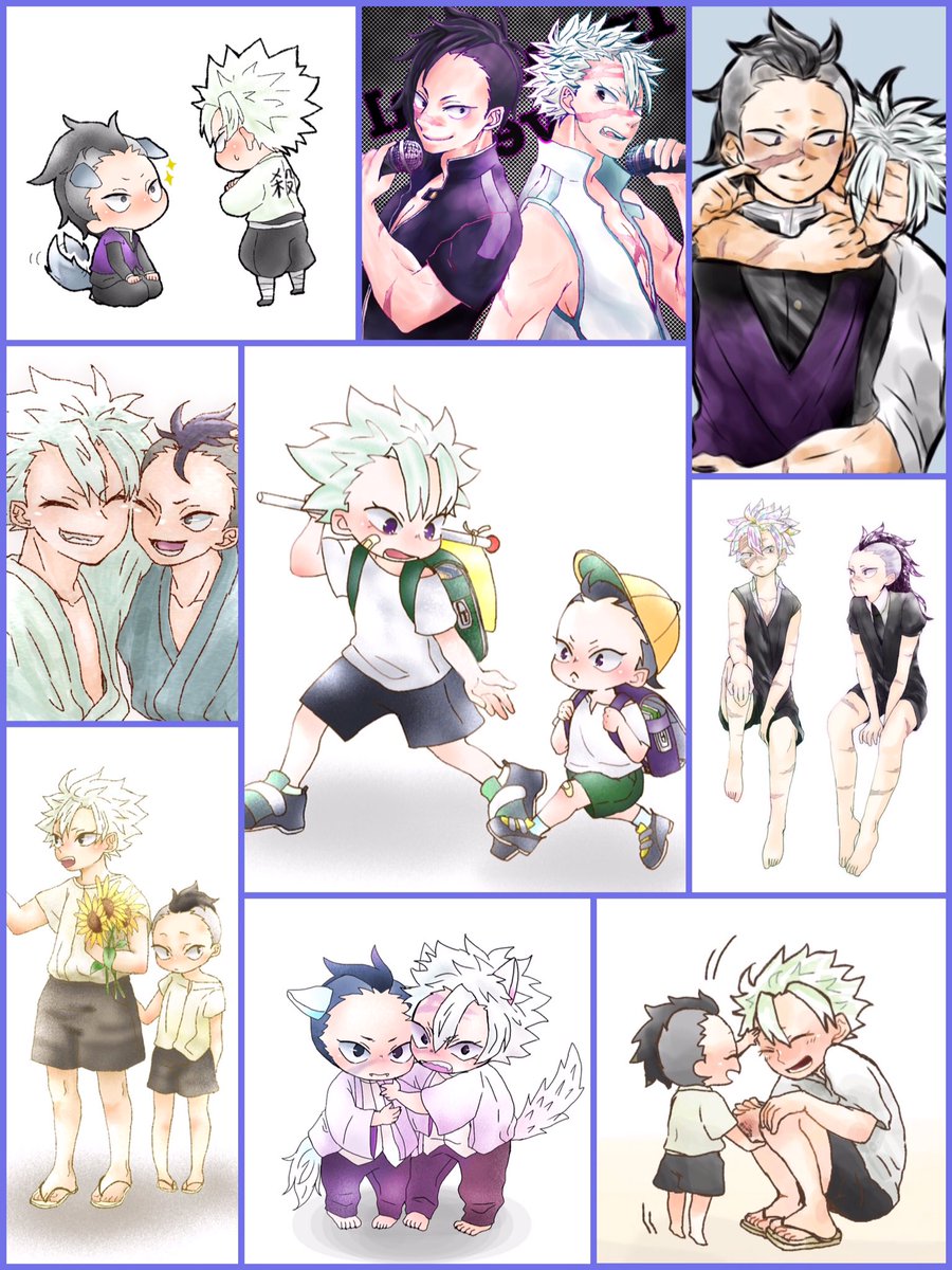 鬼滅の刃 まとめ売り 不死川兄弟 鬼滅の刃 - 【不死川兄弟】鬼滅の刃 不死川実弥 玄弥 フィギュア