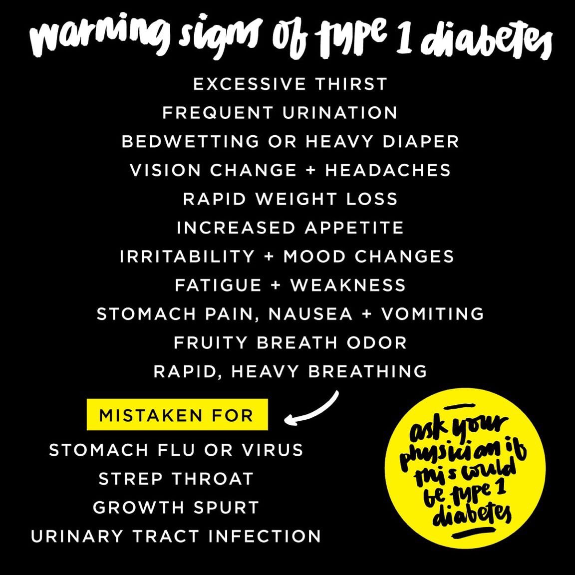 DeborahHealy_'s tweet photo. When in doubt, rule type 1 diabetes out! Remember: type 1 diabetes is an autoimmune disease &amp; it can be diagnosed at any age. As the rate of type 1 diabetes increases, we will see more children &amp; adults in Diabetic Ketoacidosis(DKA) at the diagnosis of T1D. Awareness saves lives! https://t.co/93PWZAeawz