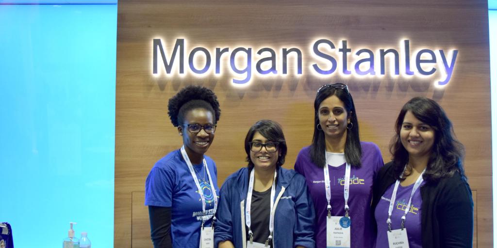 MorganStanley's tweet photo. #GHC19 was truly a celebration: both of the promise of technology and the accomplishments of women in our industry. Did we miss you this year? No worries! You can browse our amazing tech opportunities at https://t.co/GCCRE8uNUs #TopCos #WeWill https://t.co/FesmBmyADO