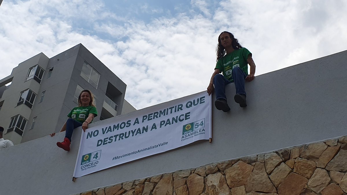 TerryHurtado's tweet photo. Hoy nos subimos en el símbolo de la arremetida urbanizadora en Pance, el edificio ubicado en la Curva del Bofe.
¡No vamos a permitir que destruyan a Pance!
🌻 #4Verde 💚 Concejo @TerryHurtado
🌻 #54Verde 💚 Asamblea @Catherinatural
#MovimientoAnimalistaValle
#VamosPorLaVida https://t.co/D1Nc7R1AdG