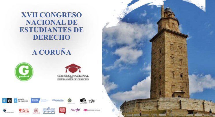 GadedUDC's tweet photo. ¡Presentamos el Cartel del XVII Congreso Nacional de Estudiantes de Derecho! Este año se celebrará en nuestra casa, la Facultad de Derecho de la Universidad de A Coruña, del 23 al 27 de octubre https://t.co/RitbGShX6R