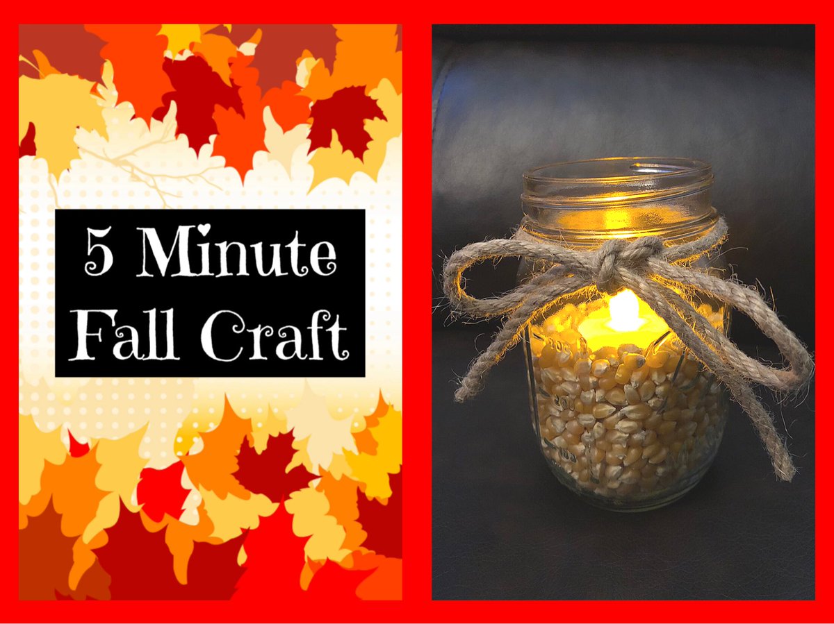 New video is up! “5 Minute Fall Craft | Popcorn Candle Holder” #newvideo #fallcrafts #5minutecrafts youtu.be/fFE8iDbSlvA