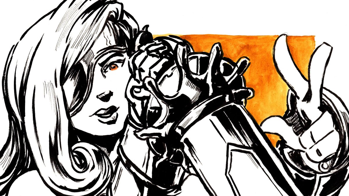 MaecaArt's tweet photo. Inktober Day 14 - Beatrix (FF9)

"I commend your courage, but I will show you no mercy."

#ink #inking #inkart #inktober #Inktoberday14 #inktober2019 #inktober2019day14 #GeneralBeatrix #Beatrix #ベアトリクス #FinalFantasy #FinalFantasyIX #FinalFantasy9  #FF #FF9 #FFシリーズ https://t.co/HmITSOmeiZ