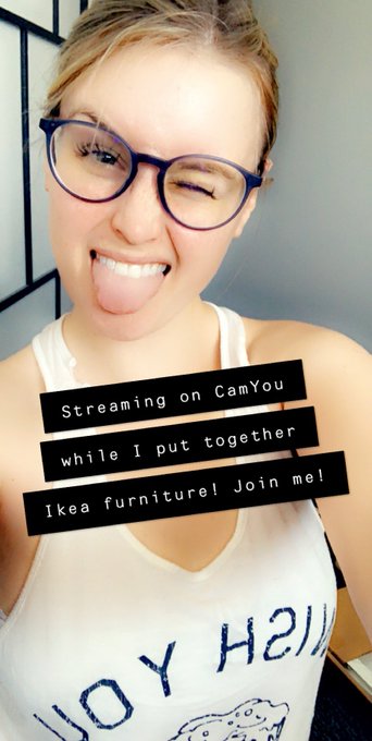Come join me on CamYou while I build ikea furniture! https://t.co/SDddUWyad4 https://t.co/Mx07F17iLH