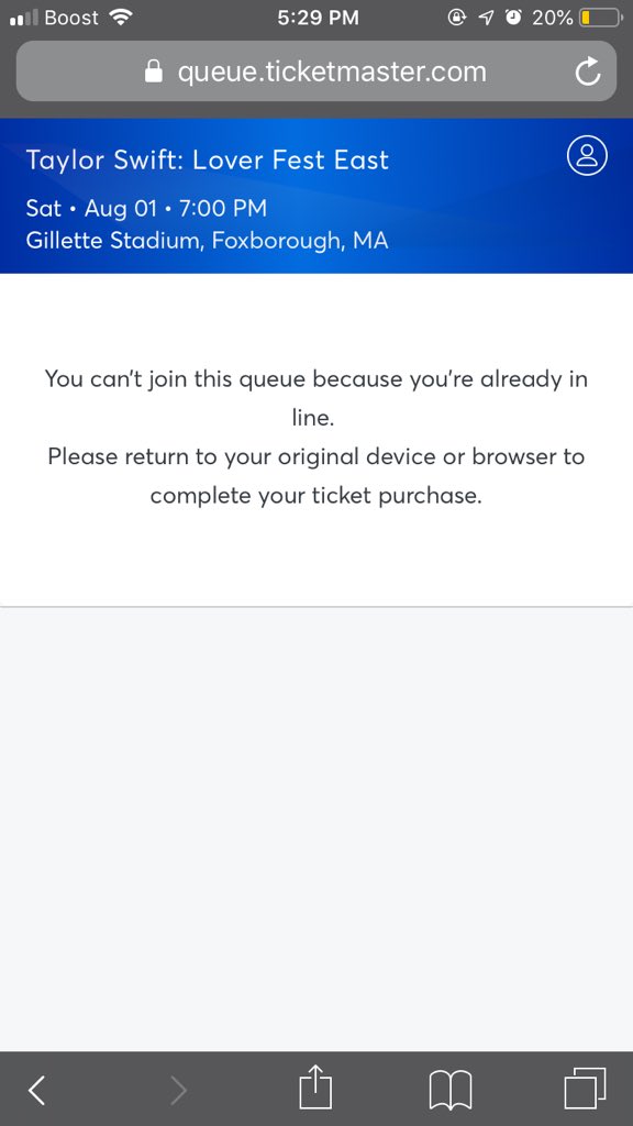 itsmeashley32's tweet photo. @ticketmaster why was I kicked out of line and now I’m receiving this https://t.co/cwVO9LLHSZ