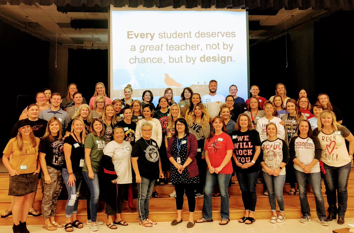 AmyRMalone's tweet photo. Our RBES team ROCKS! (Literally and figuratively 😂) Proud of you Katie for stepping out of your comfort zone to allow us to watch a video of you teaching ...very powerful and many great strategies shared! #RBESDreamBig @kerrygain  @Supt_comalisd https://t.co/rs69ITHRU7