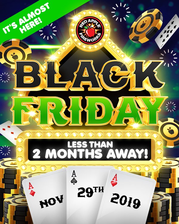 redapplefw's tweet image. What's good, #pyrosquad?! Mike here! 

Black Friday is less than 2 months away! It's time to get hype!

What are you stocking up on during our Black Friday sale? Comment below &amp;amp; let your fellow pyros know!

We'll see you there, fam! #welovefireworks® #litAF™!