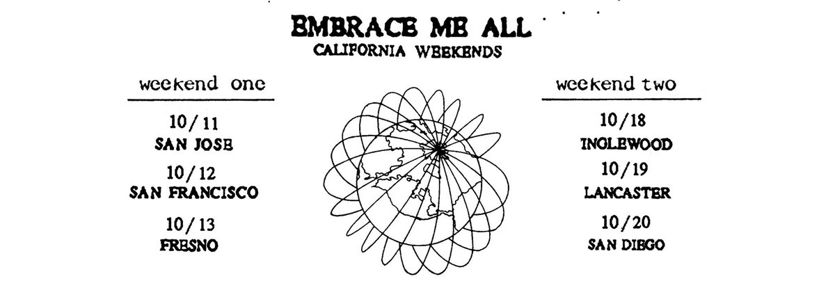 SD is being dropped from weekend 2. We apologize. Inglewood and Lancaster are still a go.