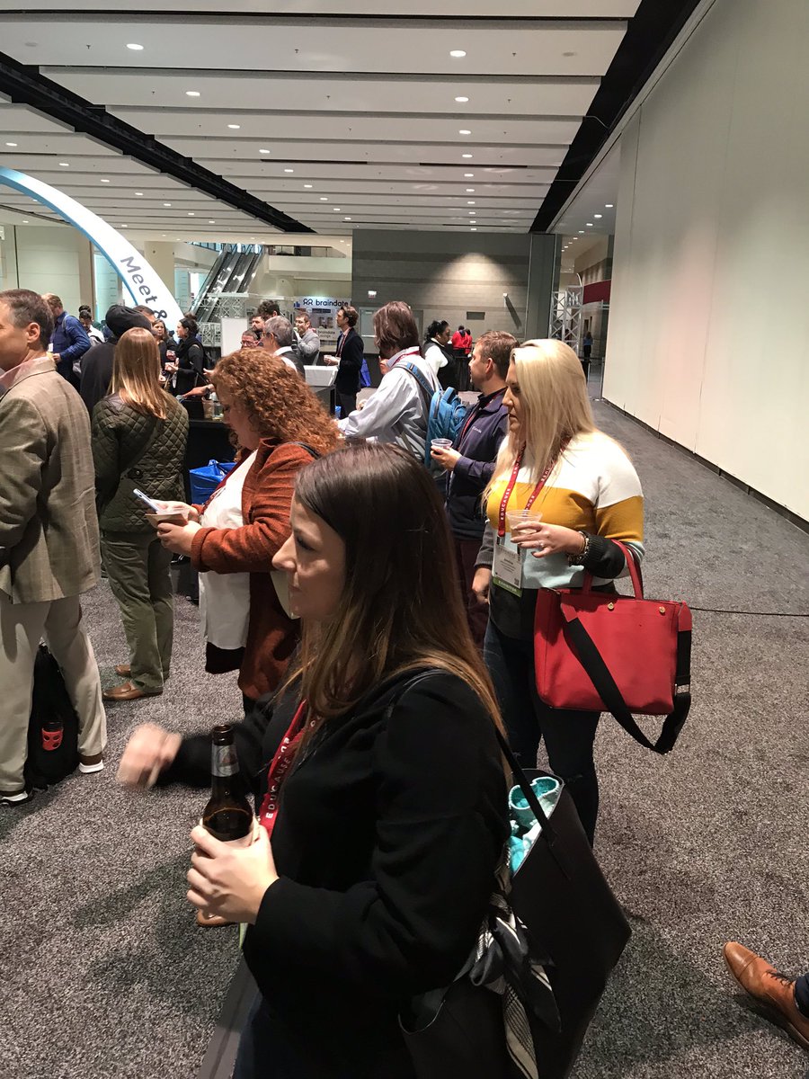 Some of our  “First Timers” at the AWS First Timers’ EDUCAUSE reception!  Way to represent #teksystems at #edu2019!  Proud of our team!