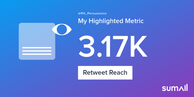 My week on Twitter ?: 1 Mention, 20 Likes, 3 Retweets, 3.17K Retweet Reach, 12 New Followers. See yours