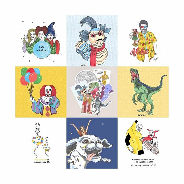 rRetro87's tweet photo. >
A little snippet of my range which you can find online in my @etsymcr shop and in real life at @acuriouscollectionarts!
*
#labyrinth #labyrinthworm #hocuspocus #allo #aloha #twinpeaks #it #pennywise #stickerswap #stickerartist #jurassicpark #velocirapt… https://t.co/9RYiFBpe2d https://t.co/UXSg992p8d