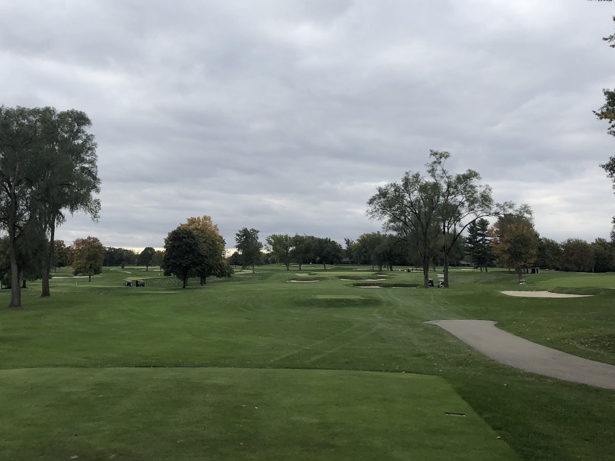 GLCCTurf's tweet photo. Chilly day @bhccannarbor for the @MiGCSA “Big Event” with some great company! Fantastic event raising money for Turfgrass Research @michiganstateu. Golf course is so pure and a lot of fun to play! Hats off to @ColinSeaberg and Team 👏 #FallGolf #MiGolf #MiTurf https://t.co/YBCnJqQ3Wi