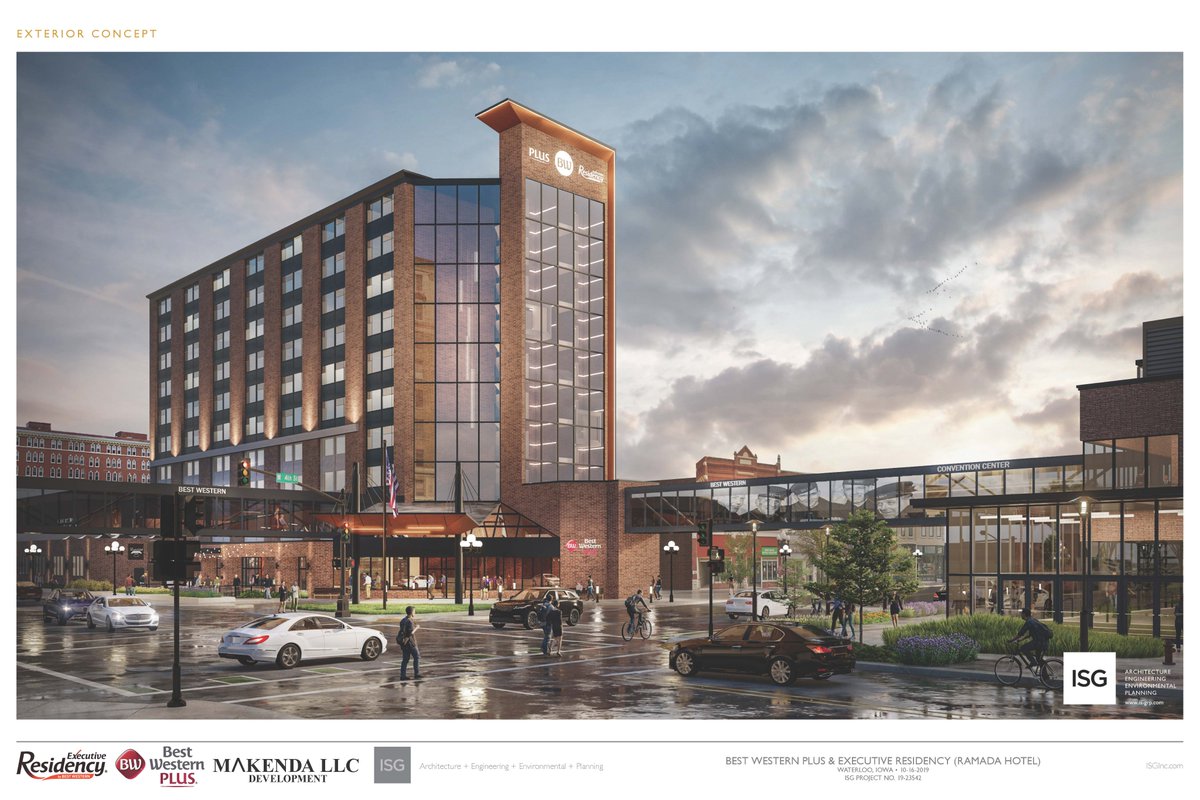 WaterlooIowa's tweet image. Waterloo approves development agreement with Makenda, LLC. Makenda to make $8.5 million into hotel improvements  Let the transformation begin!